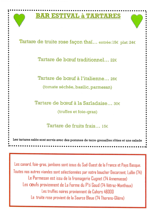 Bar ? tartares Bar ? c?tes